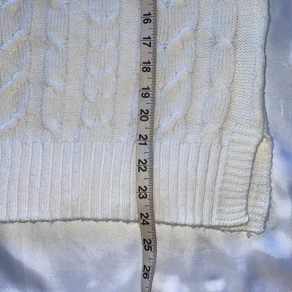 Classic Fisherman Cream Cable Knit Sweater Lightweight Timeless Preppy Sz M - Picture 8 of 15
